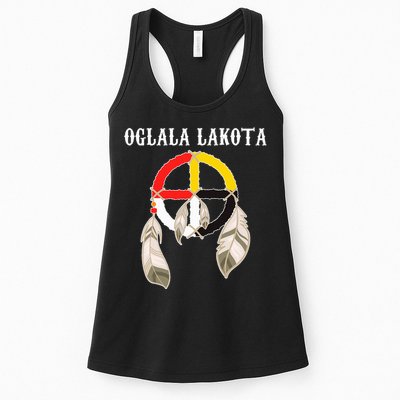 Oglala Lakota Sioux South Dakota Medicine Wheel Lakota Chief Womens Tank Top