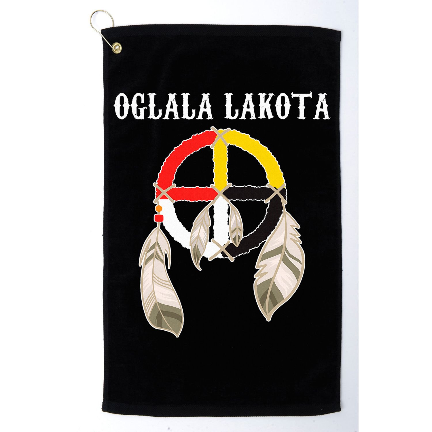 Oglala Lakota Sioux South Dakota Medicine Wheel Lakota Chief Golf Towel