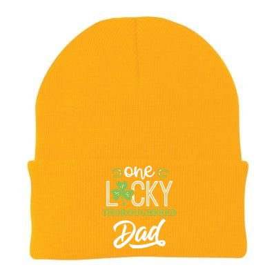 One Lucky Thoroughbred Horse Dad Irish Horseback Riding Cute Gift Knit Cap Winter Beanie