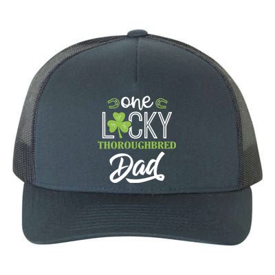 One Lucky Thoroughbred Horse Dad Irish Horseback Riding Cute Gift Yupoong Adult 5-Panel Trucker Hat