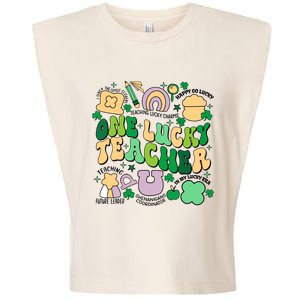 One Lucky Teacher St Patricks Day Irish Teacher Lucky Era Garment-Dyed Women's Muscle Tee