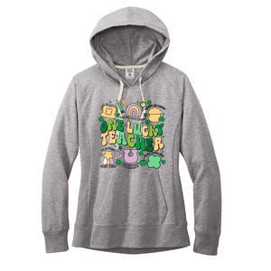 One Lucky Teacher St Patricks Day Irish Teacher Lucky Era Women's Fleece Hoodie