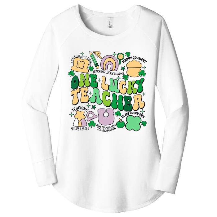 One Lucky Teacher St Patricks Day Irish Teacher Lucky Era Women's Perfect Tri Tunic Long Sleeve Shirt