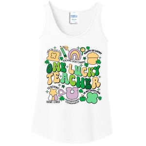 One Lucky Teacher St Patricks Day Irish Teacher Lucky Era Ladies Essential Tank