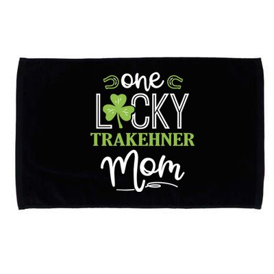 One Lucky Trakehner Horse Mom Irish Horseback Riding Meaningful Gift Microfiber Hand Towel