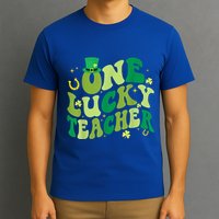 One Lucky Teacher Retro Vintage St PatrickS Day T-Shirt