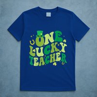 One Lucky Teacher Retro Vintage St PatrickS Day T-Shirt