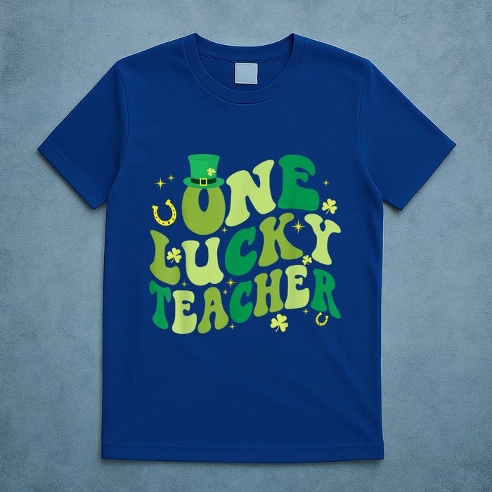 One Lucky Teacher Retro Vintage St PatrickS Day T-Shirt