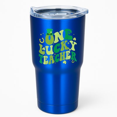 One Lucky Teacher Retro Vintage St PatrickS Day Tumbler