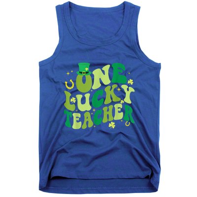 One Lucky Teacher Retro Vintage St PatrickS Day Tank Top
