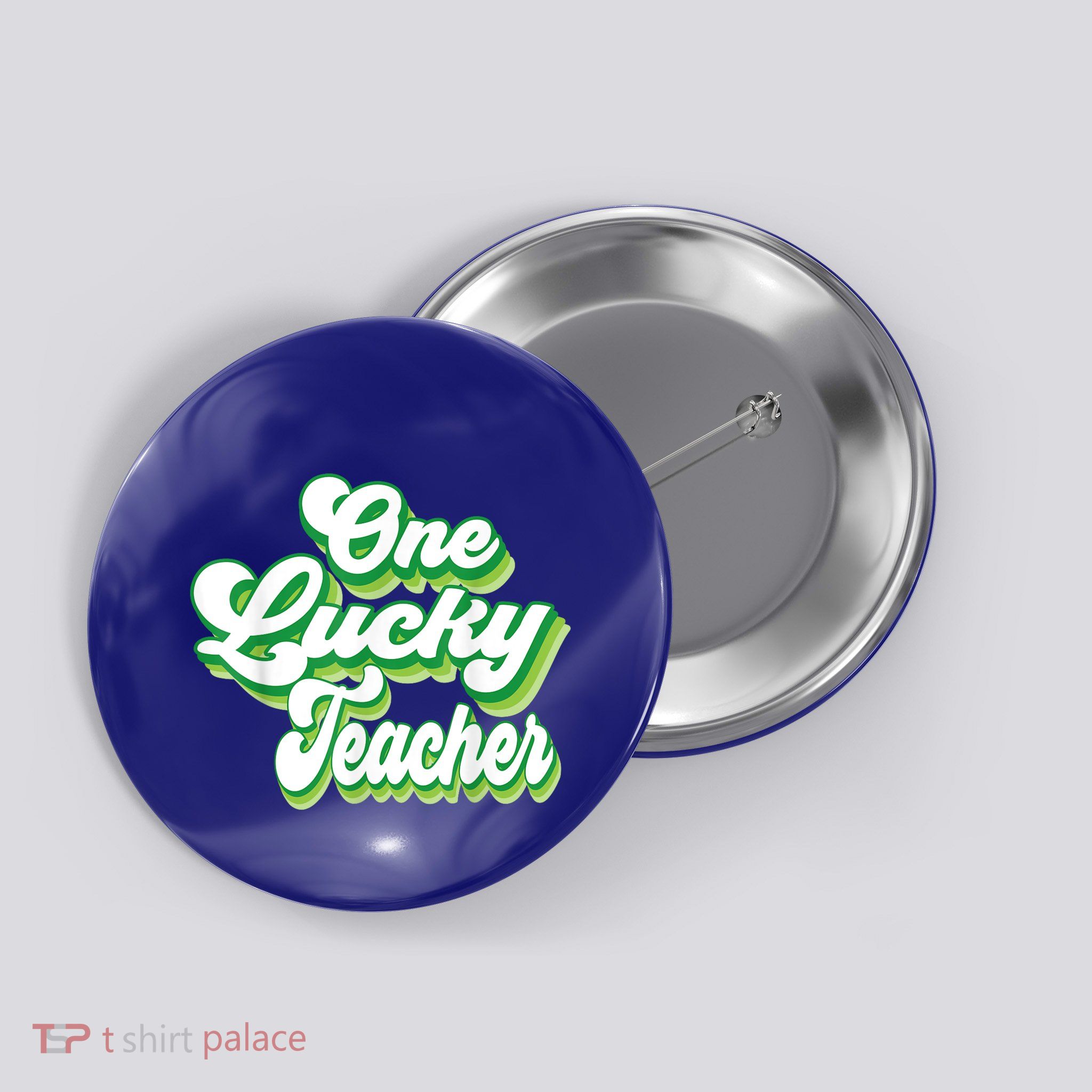 One Lucky Teacher Retro Vintage St PatrickS Day Button
