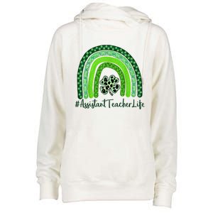 One Lucky Teacher St Patrick's Day Assistant Teacher For The Cool Gift Womens Funnel Neck Pullover Hood