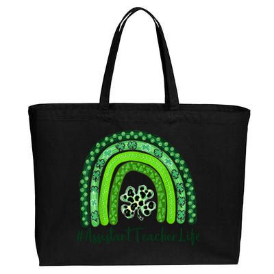 One Lucky Teacher St Patrick's Day Assistant Teacher For The Cool Gift Cotton Canvas Jumbo Tote