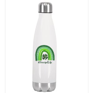 One Lucky Teacher St Patrick's Day Principal For The Luckies Funny Gift Stainless Steel Insulated Water Bottle