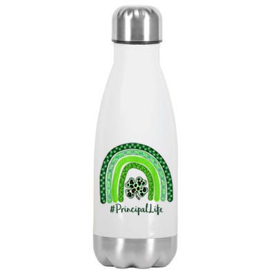 One Lucky Teacher St Patrick's Day Principal For The Luckies Funny Gift Stainless Steel Insulated Water Bottle