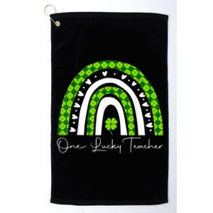 One Lucky Teacher Rainbow St Patrick’S Day Platinum Collection Golf Towel