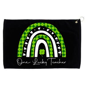 One Lucky Teacher Rainbow St Patrick’S Day Grommeted Golf Towel