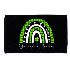 One Lucky Teacher Rainbow St Patrick’S Day Microfiber Hand Towel