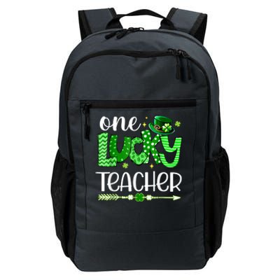 One Lucky Teacher Happy St Patricks Day Cute Green Shamrock Daily Commute Backpack