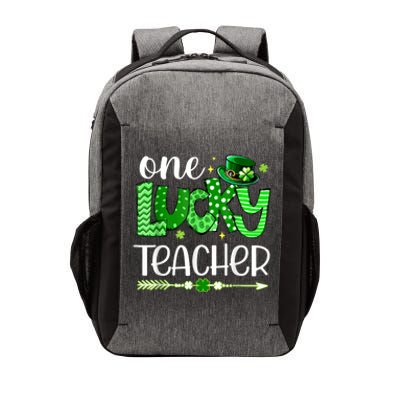 One Lucky Teacher Happy St Patricks Day Cute Green Shamrock Vector Backpack