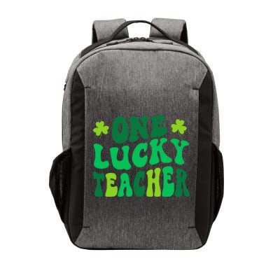 One Lucky Teacher Retro Groovy Shamrock St Patricks Day Vector Backpack