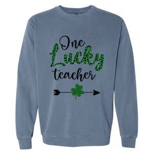 One Lucky Teacher St Patricks Day Gift For Teachers Garment-Dyed Sweatshirt