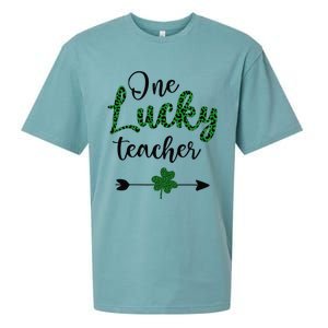 One Lucky Teacher St Patricks Day Gift For Teachers Sueded Cloud Jersey T-Shirt