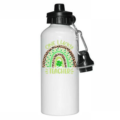 One Lucky Teacher Rainbow St Patrick’s Day Meaningful Gift Aluminum Water Bottle 