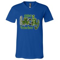 One Lucky Teacher Gift School Teachers Gift St Patricks Day Cute Gift V-Neck T-Shirt