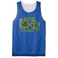 One Lucky Teacher Gift School Teachers Gift St Patricks Day Cute Gift Mesh Reversible Basketball Jersey Tank