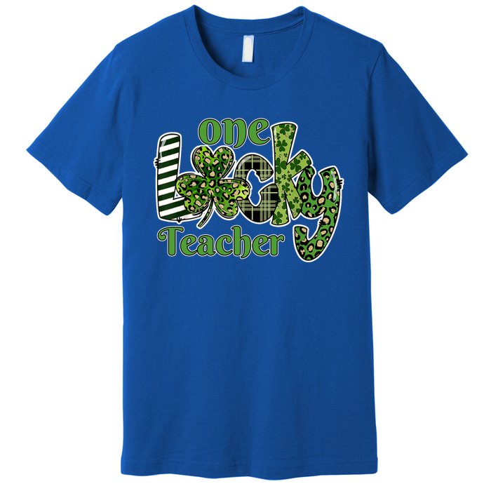 One Lucky Teacher Gift School Teachers Gift St Patricks Day Cute Gift Premium T-Shirt