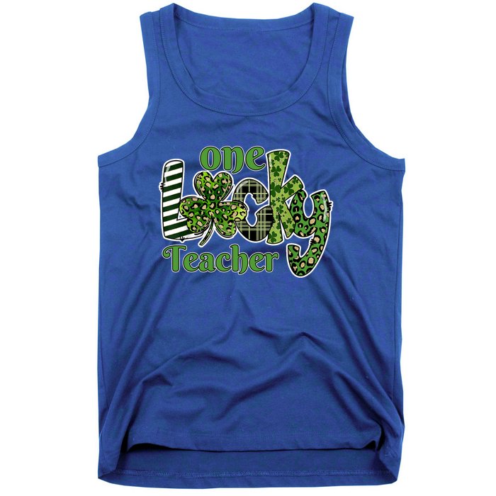 One Lucky Teacher Gift School Teachers Gift St Patricks Day Cute Gift Tank Top