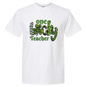 One Lucky Teacher Gift School Teachers Gift St Patricks Day Cute Gift Garment-Dyed Heavyweight T-Shirt