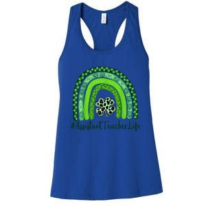 One Lucky Teacher St Patrick's Day Assistant Teacher For The Gift Women's Racerback Tank