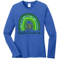 One Lucky Teacher St Patrick's Day Assistant Teacher For The Gift Ladies Long Sleeve Shirt