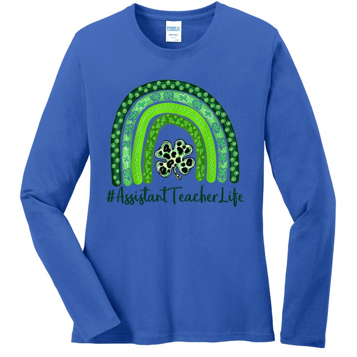 One Lucky Teacher St Patrick's Day Assistant Teacher For The Gift Ladies Long Sleeve Shirt