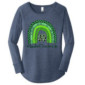 One Lucky Teacher St Patrick's Day Assistant Teacher For The Gift Women's Perfect Tri Tunic Long Sleeve Shirt