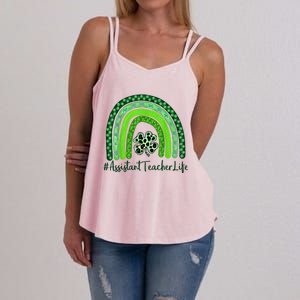 One Lucky Teacher St Patrick's Day Assistant Teacher For The Gift Women's Strappy Tank