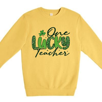 One Lucky Teacher St Patrick's Day Premium Crewneck Sweatshirt