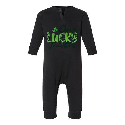 One Lucky Teacher St Patrick's Day Infant Fleece One Piece