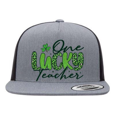 One Lucky Teacher St Patrick's Day Flat Bill Trucker Hat