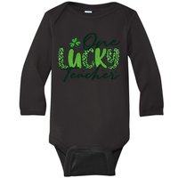 One Lucky Teacher St Patrick's Day Baby Long Sleeve Bodysuit