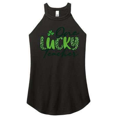 One Lucky Teacher St Patrick's Day Women’s Perfect Tri Rocker Tank