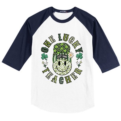 One Lucky Teacher St Patricks Day Baseball Sleeve Shirt