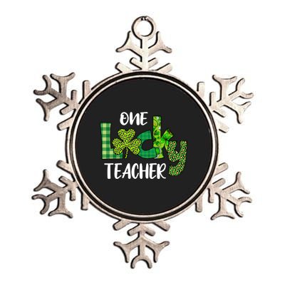 One Lucky Teacher St Metallic Star Ornament