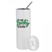 One Lucky Teacher, St Patrick's Day Stainless Steel Tumbler