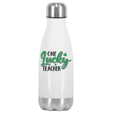 One Lucky Teacher, St Patrick's Day Stainless Steel Insulated Water Bottle