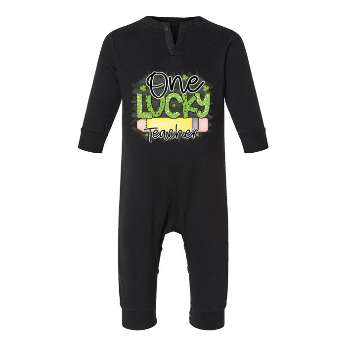 One Lucky Teacher Main File Infant Fleece One Piece