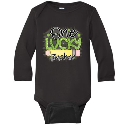 One Lucky Teacher Main File Baby Long Sleeve Bodysuit