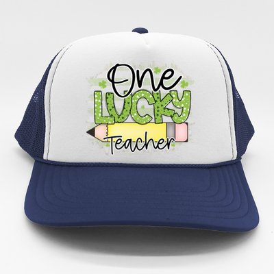 One Lucky Teacher Main File Trucker Hat